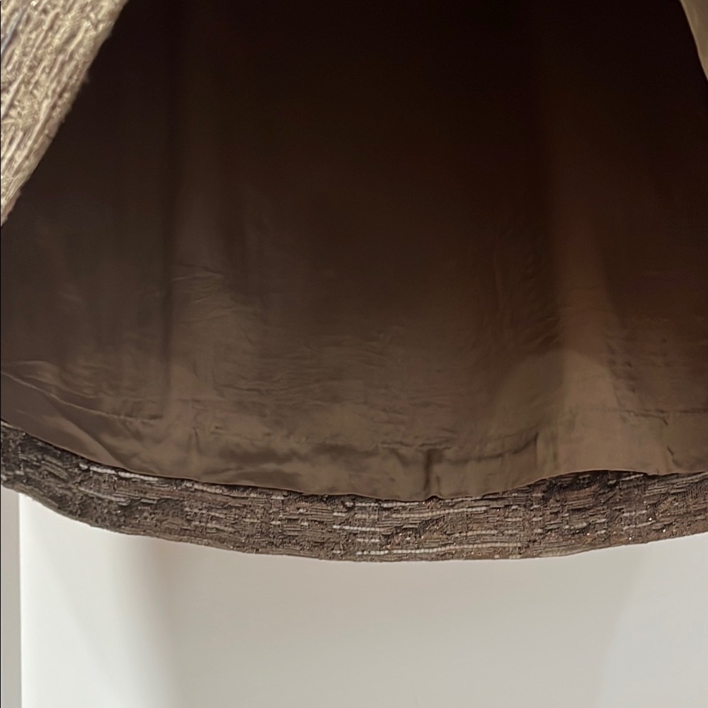 Michael Kors Shimmer Glam Metallic Brown Pencil Mini Skirt - size 8 - Picture 11 of 11